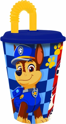 Kubek ze słomką PAW Patrol 430 ml plastikowy