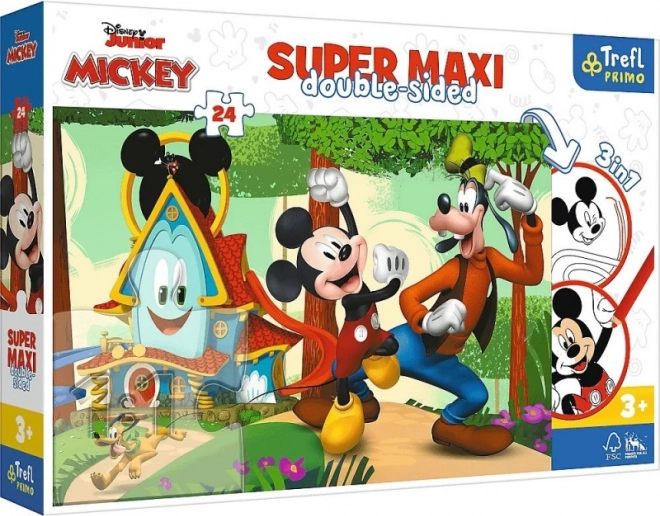 Puzzle Super Maxi 24 elementy Wesoły domek i przyjaciele MICKEY