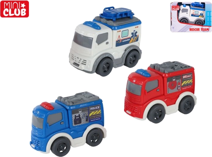 Mini Club pojazd ratunkowy 8 cm z wolnym biegiem