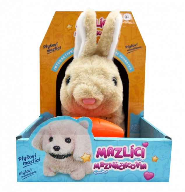 Interaktywny pluszowy króliczek z marchewką