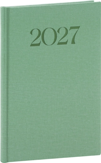 Notique tygodniowy kalendarz książkowy Biella 2027 zielony 15 × 21 cm