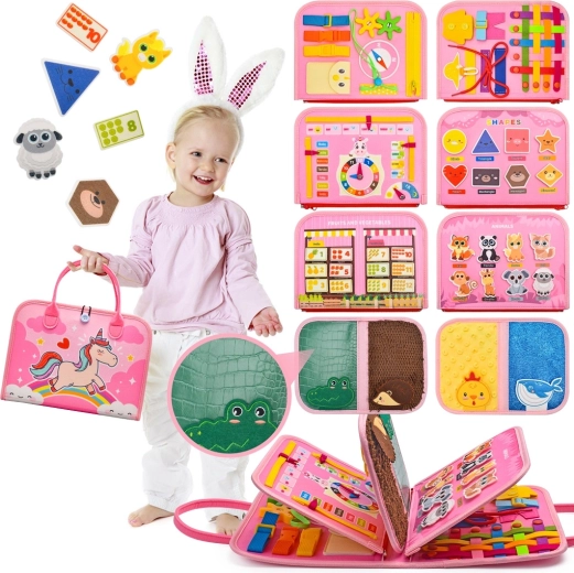 2Kids Toys sensoryczna książka aktywności (busy book) jednorożec