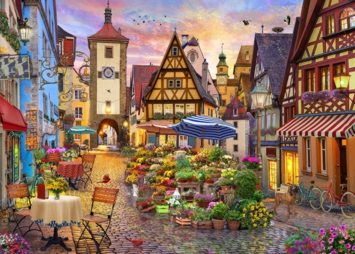 Puzzle Bawarskie miasto 500 elementów BLUEBIRD