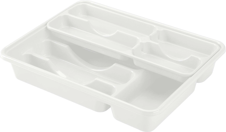 Plastowy pojemnik na sztućce HEIDRUN 40 × 31 × 7 cm, mix kolorów