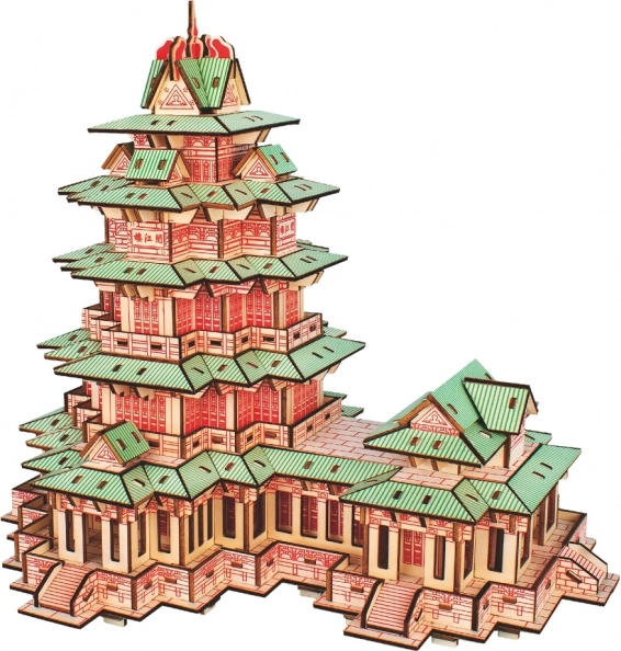 Woodcraft drewniane puzzle 3D – wieża Yuejiang
