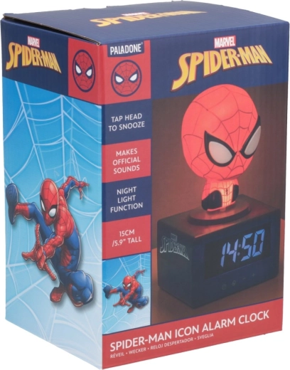 Ikoniczny budzik Marvel Spider-Man z nocnym światłem