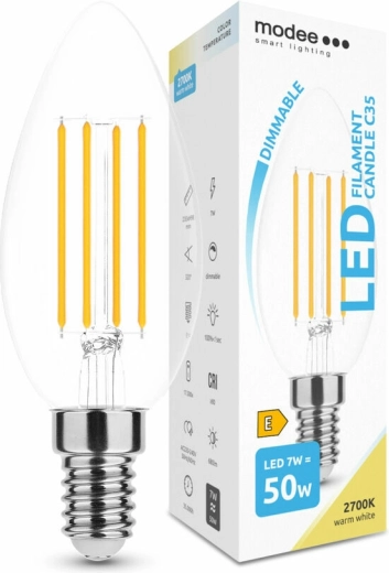 Żarówka LED świeczka C35 7 W E14 806 lm ciepła biel, ściemnialna
