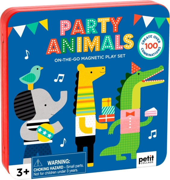 Magnetyczna książeczka Zwierzęca impreza PETIT COLLAGE