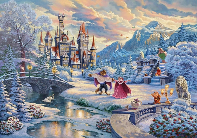 Puzzle Piękna i Bestia: zimowa magia 1000 elementów SCHMIDT