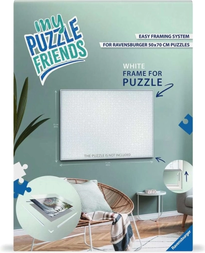 Ravensburger ramka na puzzle My Puzzle Friends 70 × 50 cm biała