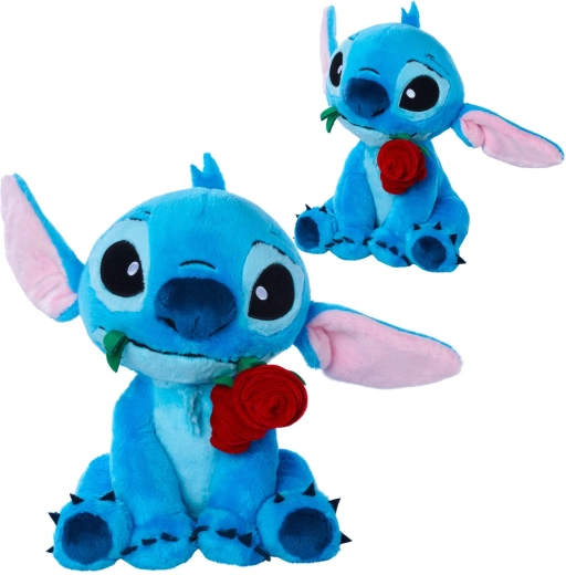 Pluszowy Stitch z różą 25 cm