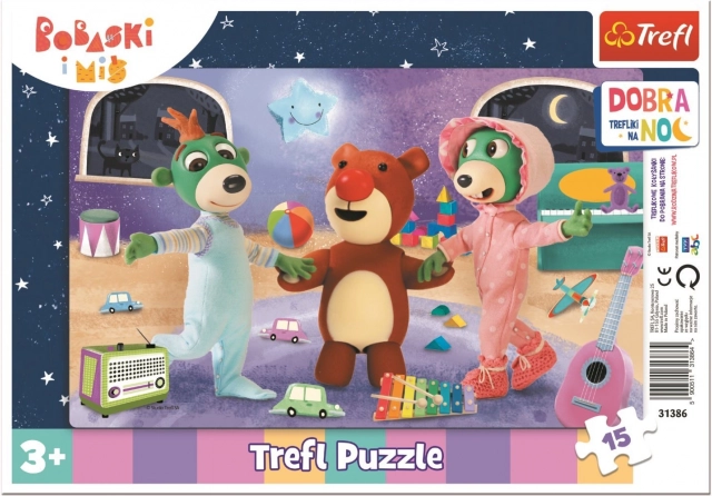Puzzle Dobranoc Trefliki – czas iść spać, 15 elementów