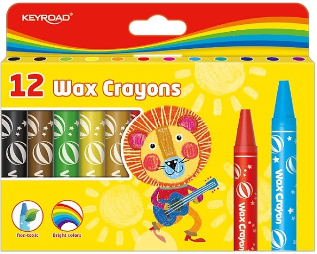 Pastele woskowe Keyroad 12 kolorów, średnica 14 mm