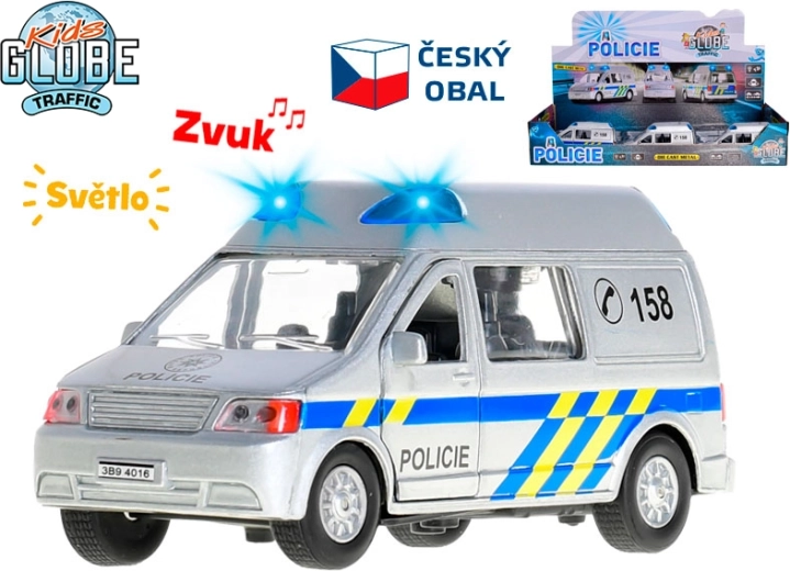 Kids Globe Traffic policyjny van ze światłami i dźwiękami 14 cm