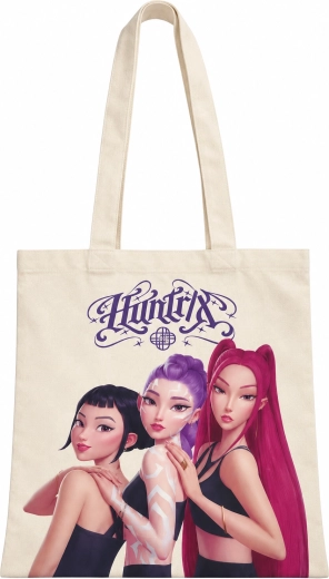 Kremowa torba na zakupy K-Pop Demon Hunters HUNTR/X