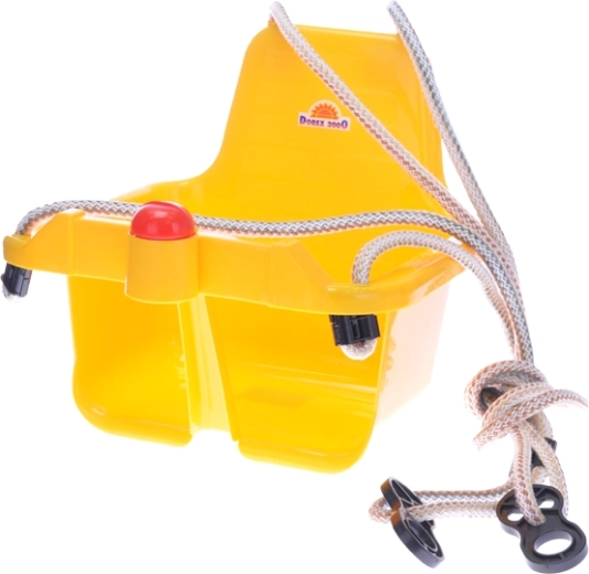 Dziecięca huśtawka z klaksonem – żółta (18+ miesięcy)