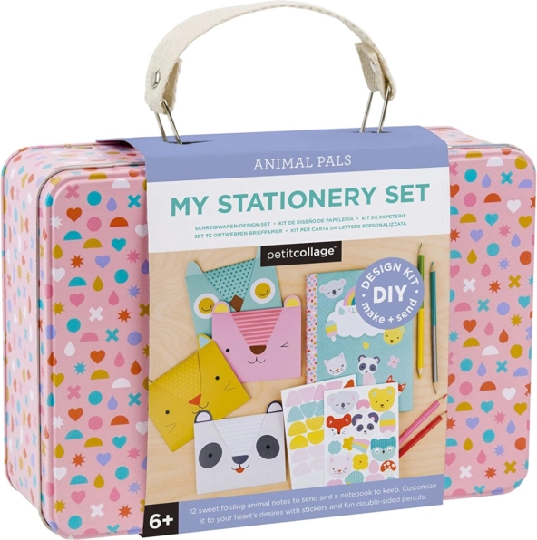 Petit Collage kreatywna walizeczka – zestaw listowy ze zwierzątkami