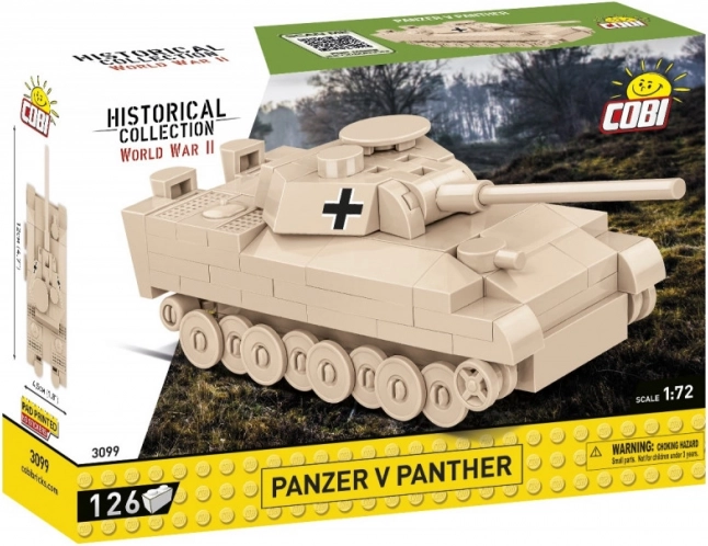 Klocki konstrukcyjne COBI Panzer V Panther 1:72 – mini czołg, 126 elementów