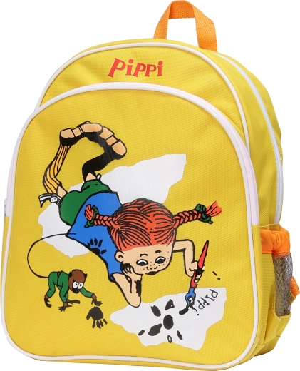 Żółty plecak dziecięcy Pippi Langstrumpf