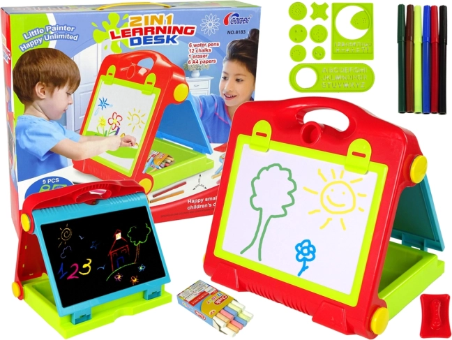 Składana tablica dla dzieci 2w1 do kredy