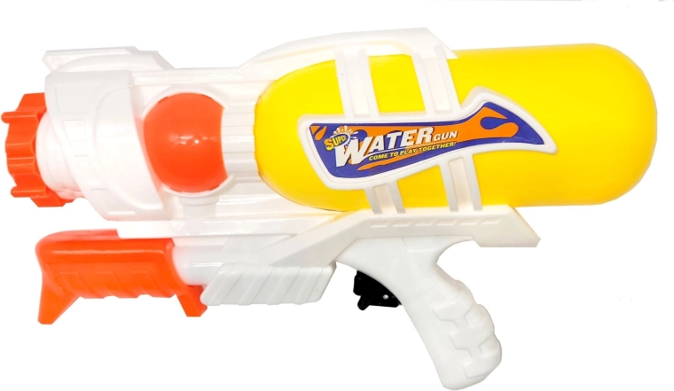 Duży pistolet na wodę z pompką 27 cm, żółty - 1 sztuka