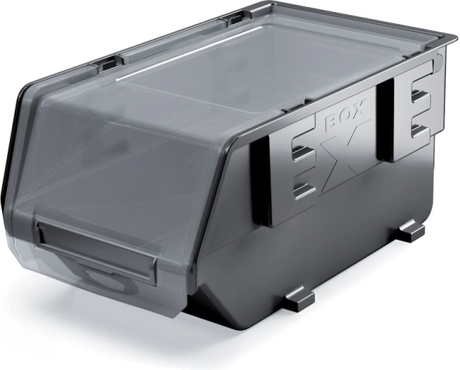 Plastowy zamykany pojemnik do przechowywania 3,6 l, czarny, 237 × 159 × 118 mm