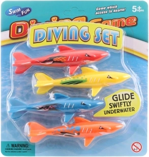 Zabawka do wody Rekiny do nurkowania – zestaw 4 szt.