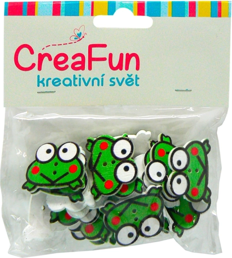 Drewniane koraliki żaba 20 szt. 2,5 × 2 cm