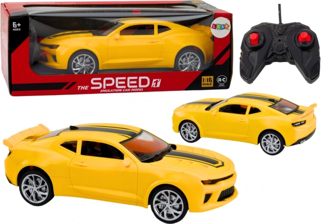 Zdalnie sterowany sportowy samochodzik 1:16 żółty
