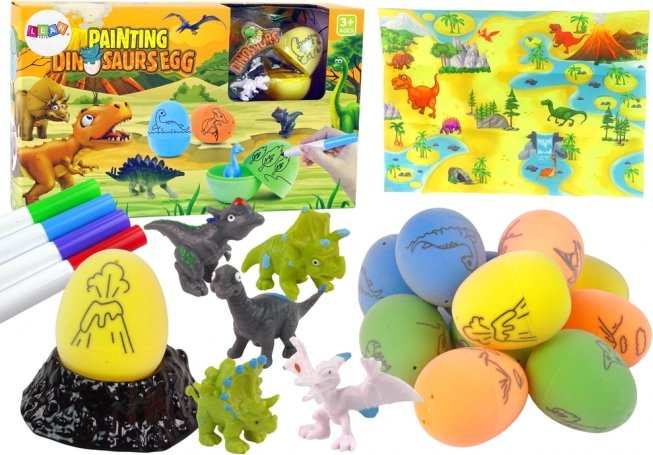 Zestaw DIY do malowania jaj dinozaurów