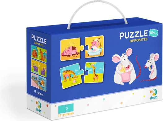 DODO puzzle Przeciwieństwa dla dzieci 12 par