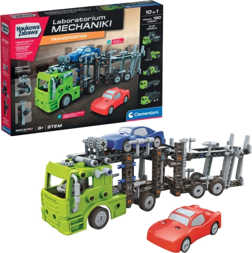 Clementoni Naukowa zabawa Laboratorium mechaniczne Transporter