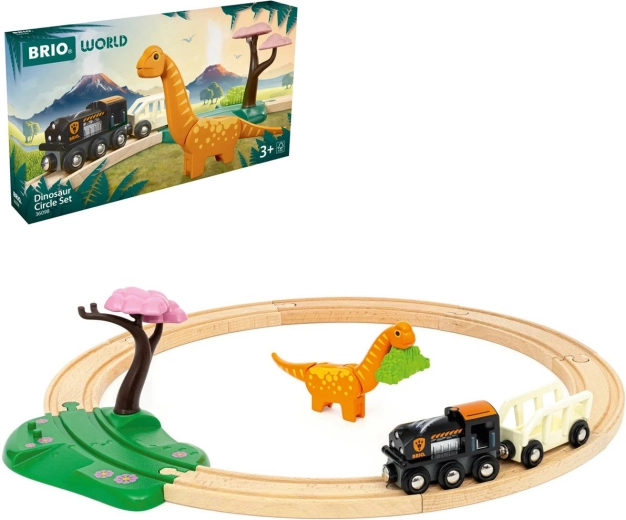 BRIO World dinozaurzy tor kolejowy w kształcie koła