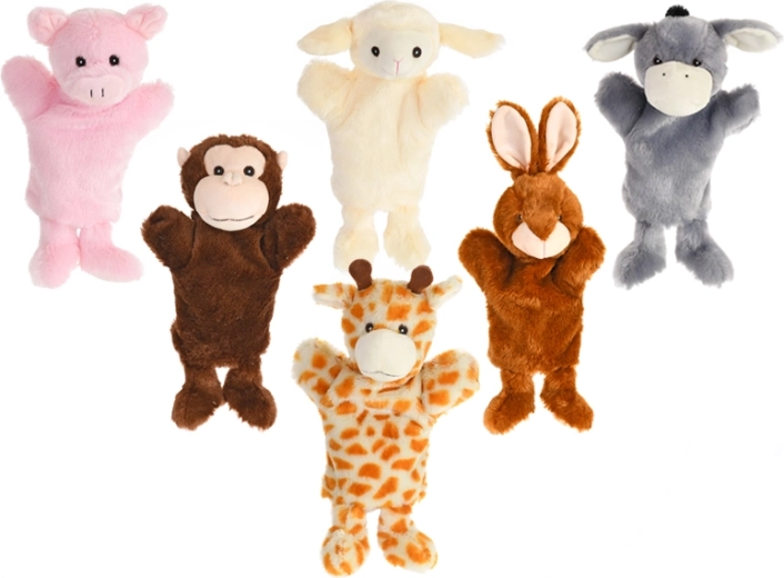 Pluszowy pacynka zwierzątko 25 cm, wiele rodzajów