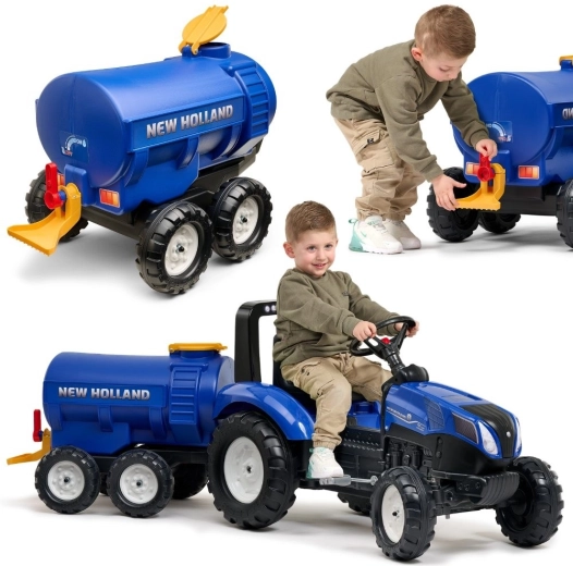 Falk przyczepa cysterna z kranem NEW HOLLAND – niebieska