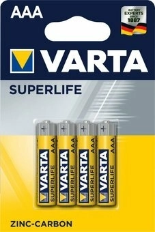 Varta Superlife AAA R03 baterie cynkowo-węglowe 1,5 V, blister 4 szt.