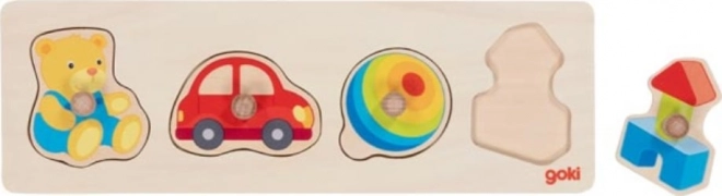 Drewniana układanka Moje zabawki Goki