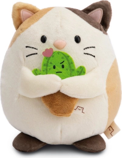NICI MyMochi pluszowy kotek Angy z kaktusem, 16 cm, opakowanie prezentowe