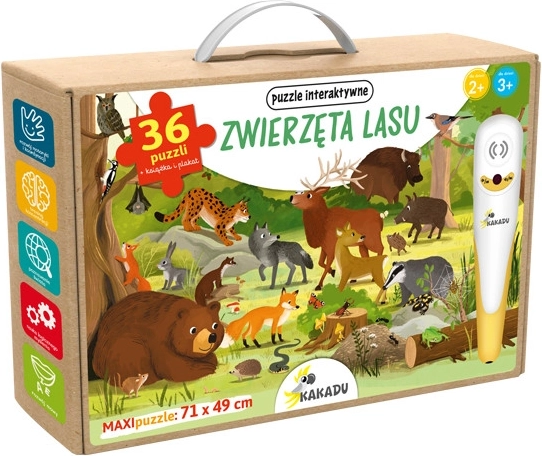 Mówiące puzzle Kakadu – zwierzęta leśne