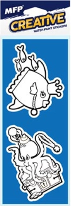 Malowanie wodą – piankowe naklejki, zestaw 2 szt., mix motywów