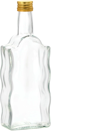 Szklana butelka Fala 500 ml z metalową zakrętką