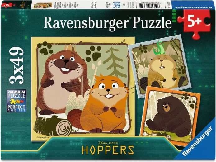 Puzzle Ravensburger Na skok do dziczy 3x49 elementów