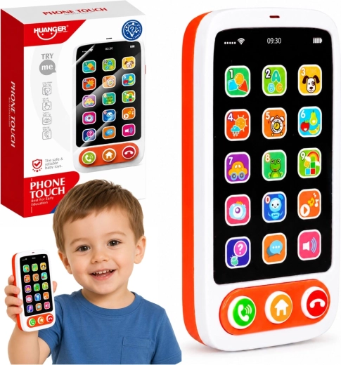 Dziecięcy interaktywny edukacyjny telefon ze dźwiękami i światłami
