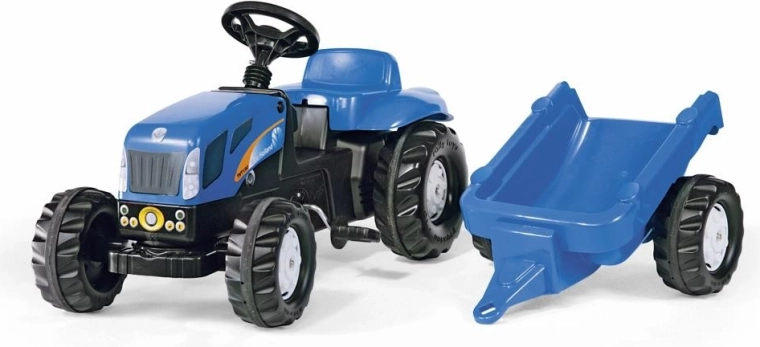 Traktor na pedały New Holland z przyczepką