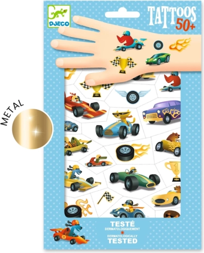 Tatuaże z metalicznymi autami DJECO