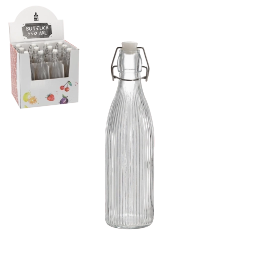 Butelka 550 ml okrągła z zamknięciem mechanicznym (12 szt.)