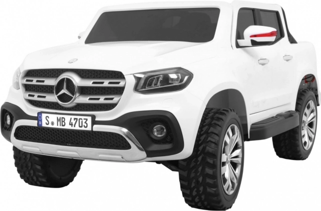 Dziecięcy elektryczny samochód MERCEDES X-Class 4x4 czarny z pilotem – Biały