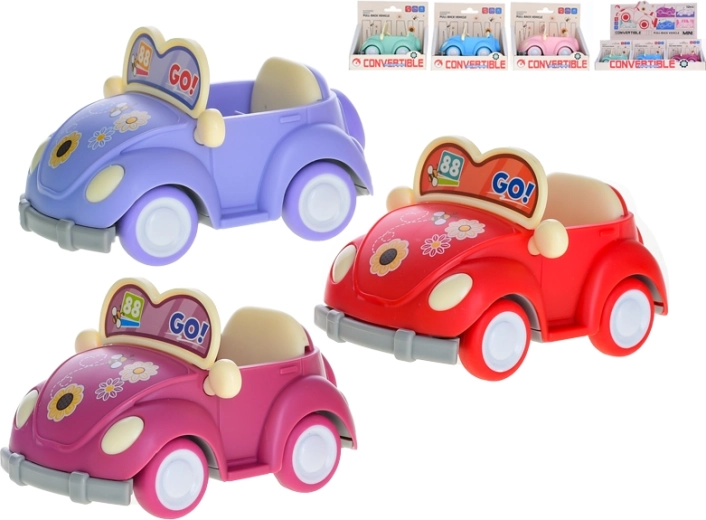 Metalowy kabriolet z napędem typu pull-back 10 cm