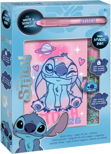 Zestaw prezentowy Sekretny pamiętnik Stitch A4 z magicznym długopisem
