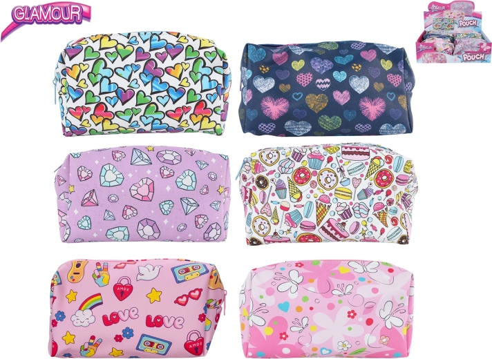 Glamour piórnik na suwak